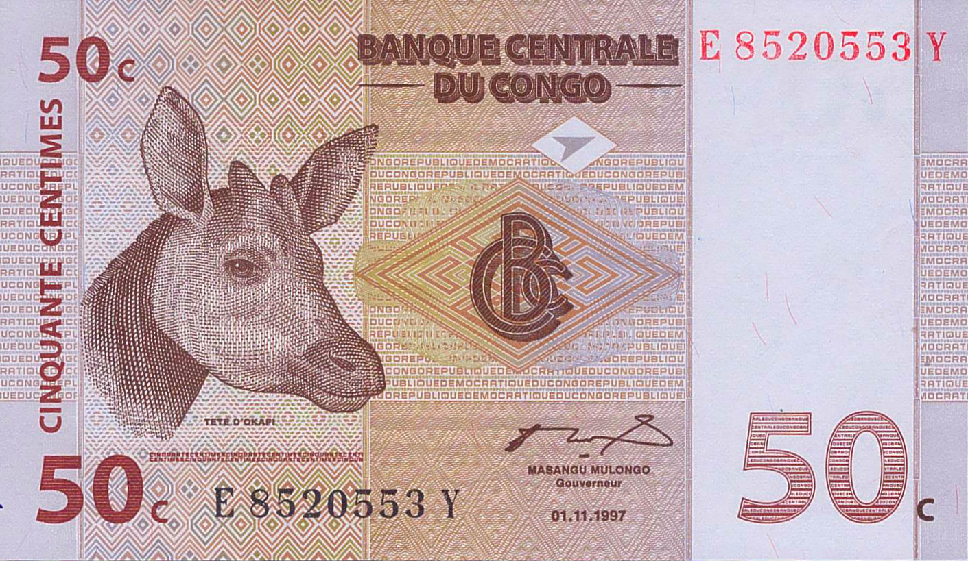 Congo 50 1997 UNC P-84A